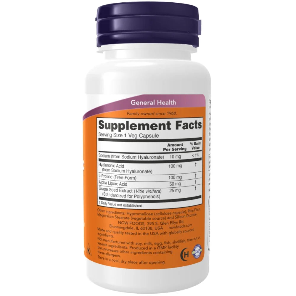 NOW® Foods Hyaluronic Acid Double Strength 100 mg